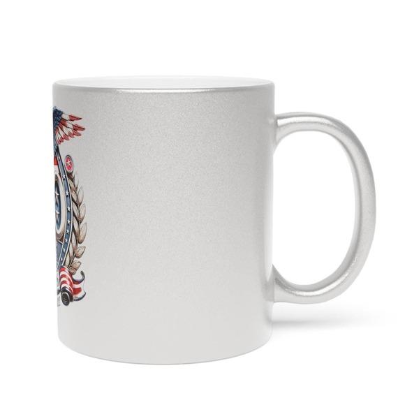 250th Semiquincentennial Anniversary USofA 1776 - 2026 Metallic Silver Mug 11oz - Picture 4 of 7
